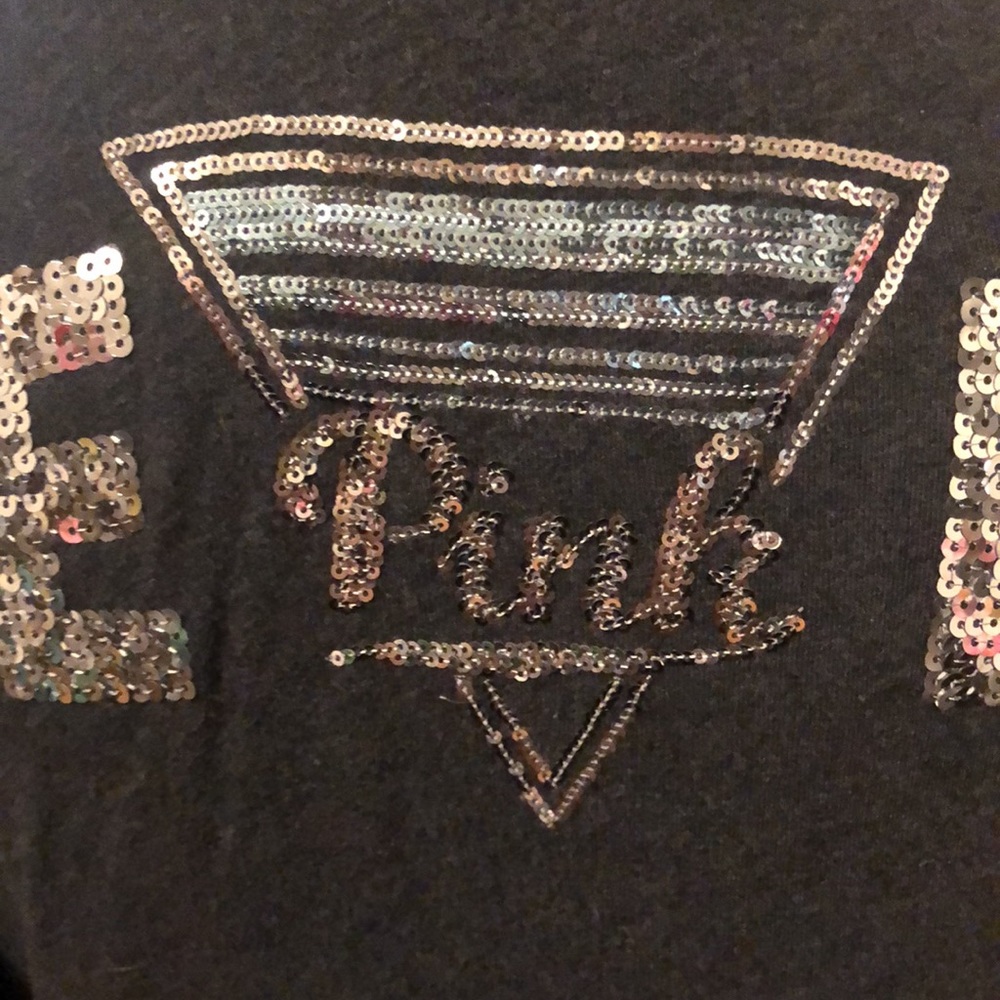 Pink Victoria’s Secret pullover sweatshirt with buttons and sequins - Picture 8 of 9
